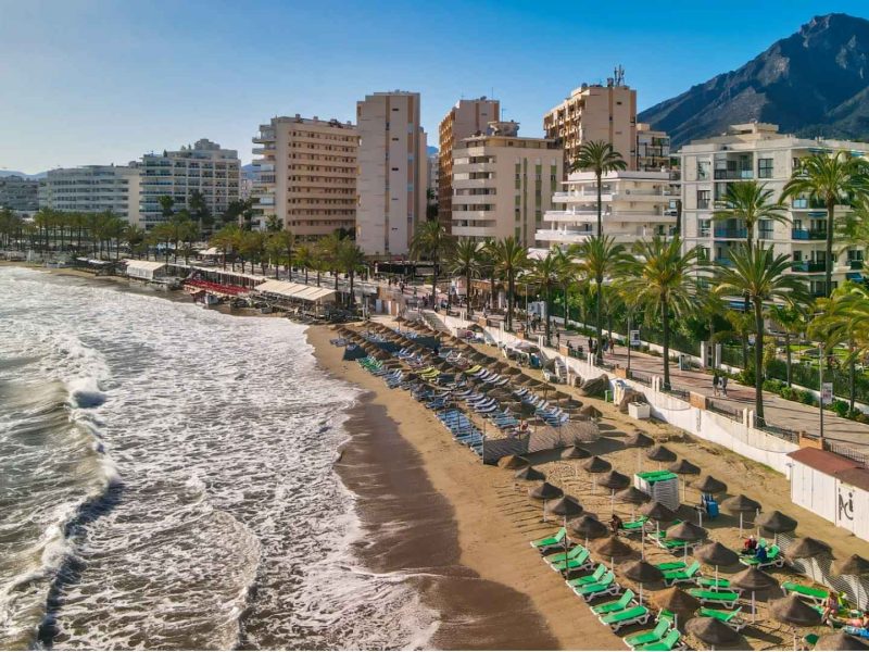Beachfront apartments overlooking the Mediterranean Sea in Marbella, Spain, ideal for property buyers seeking coastal real estate and premium beachfront apartments in Marbella.