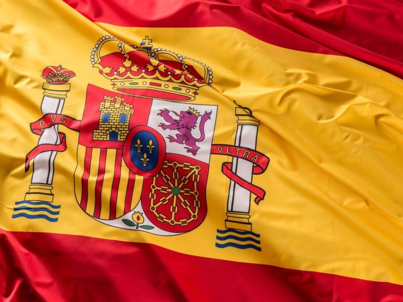 Spanish flag symbolizing property ownership and the process of Buying Real Estate in Spain as a foreigner